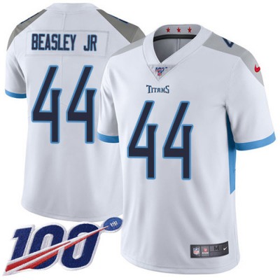 Nike Tennessee Titans #44 Vic Beasley Jr White Men's Stitched NFL 100th Season Vapor Untouchable Limited Jersey Men's